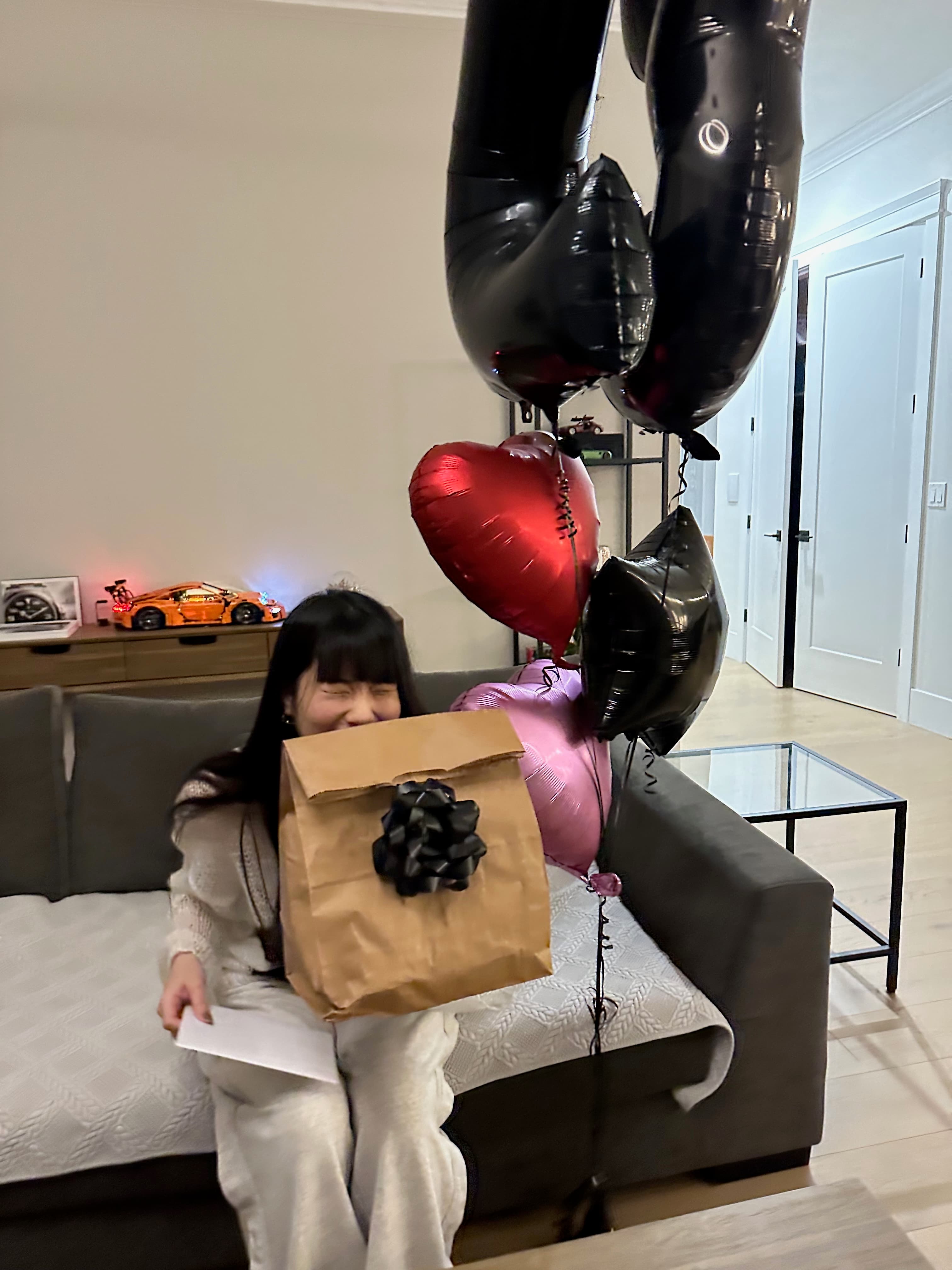 Jin celebrating her 23rd birthday at Tony's home